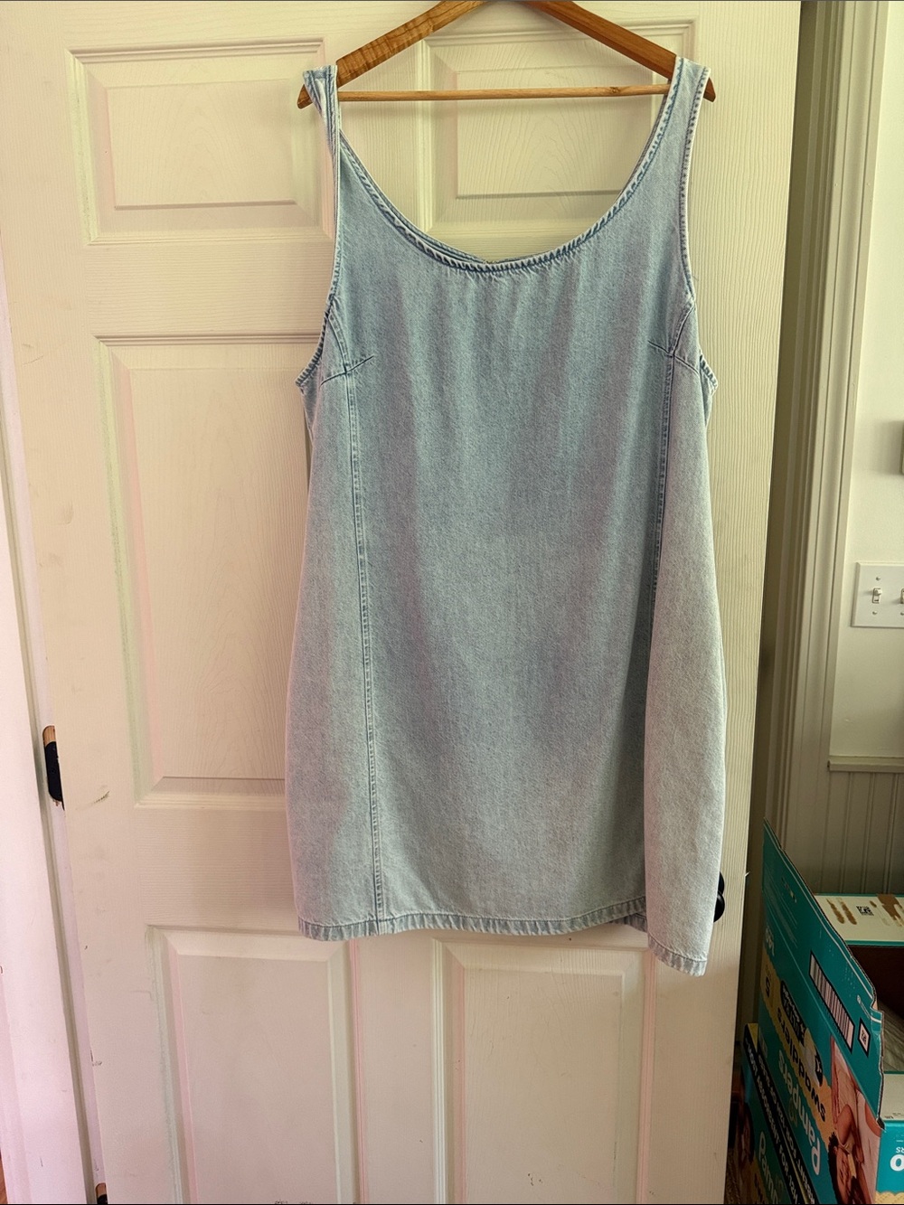 Gap Light Wash Denim Tank Dress XXL Tall